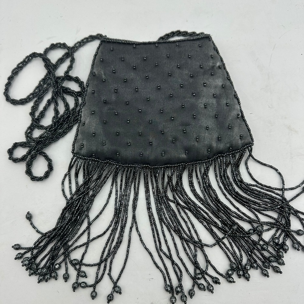 Cache Womens Whimsigoth Beaded Velvet Evening Bag Cocktail Gatsby Prom - Picture 4 of 7